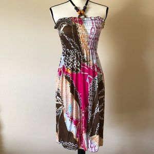 Tube Top Multi color beach dress size M